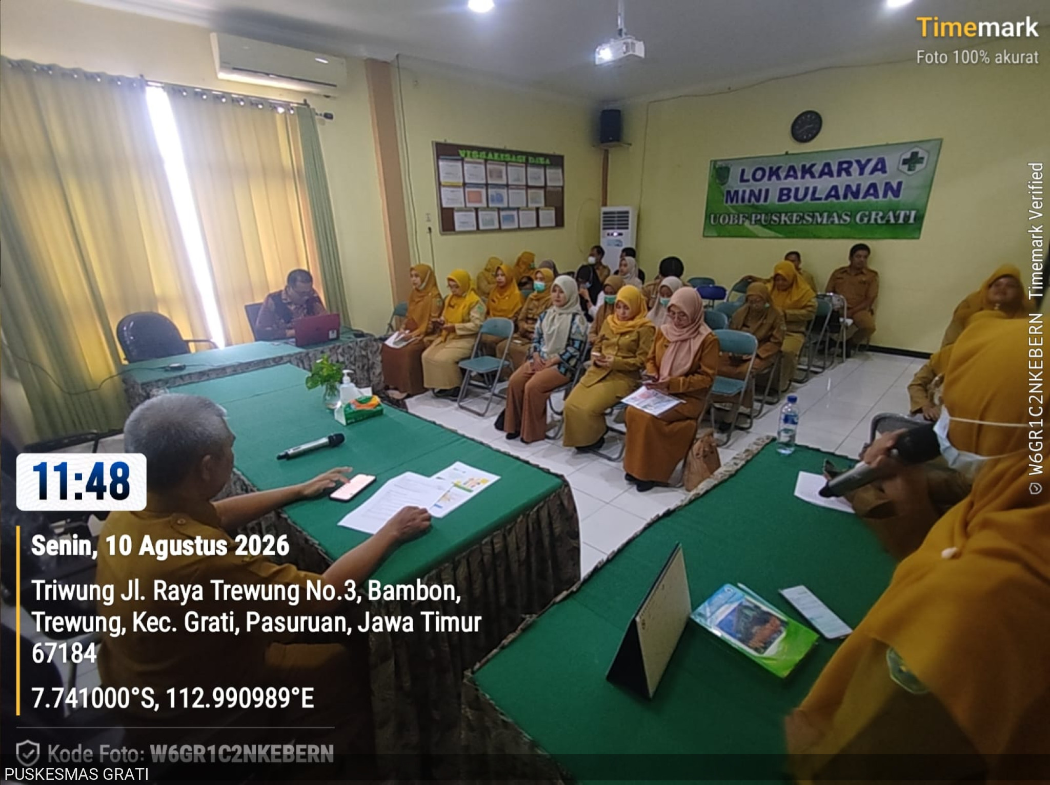 PERKUAT KOORDINASI DAN TINGKATKAN MUTU PELAYANAN, PUSKESMAS GRATI GELAR MINILOKAKARYA BULANAN