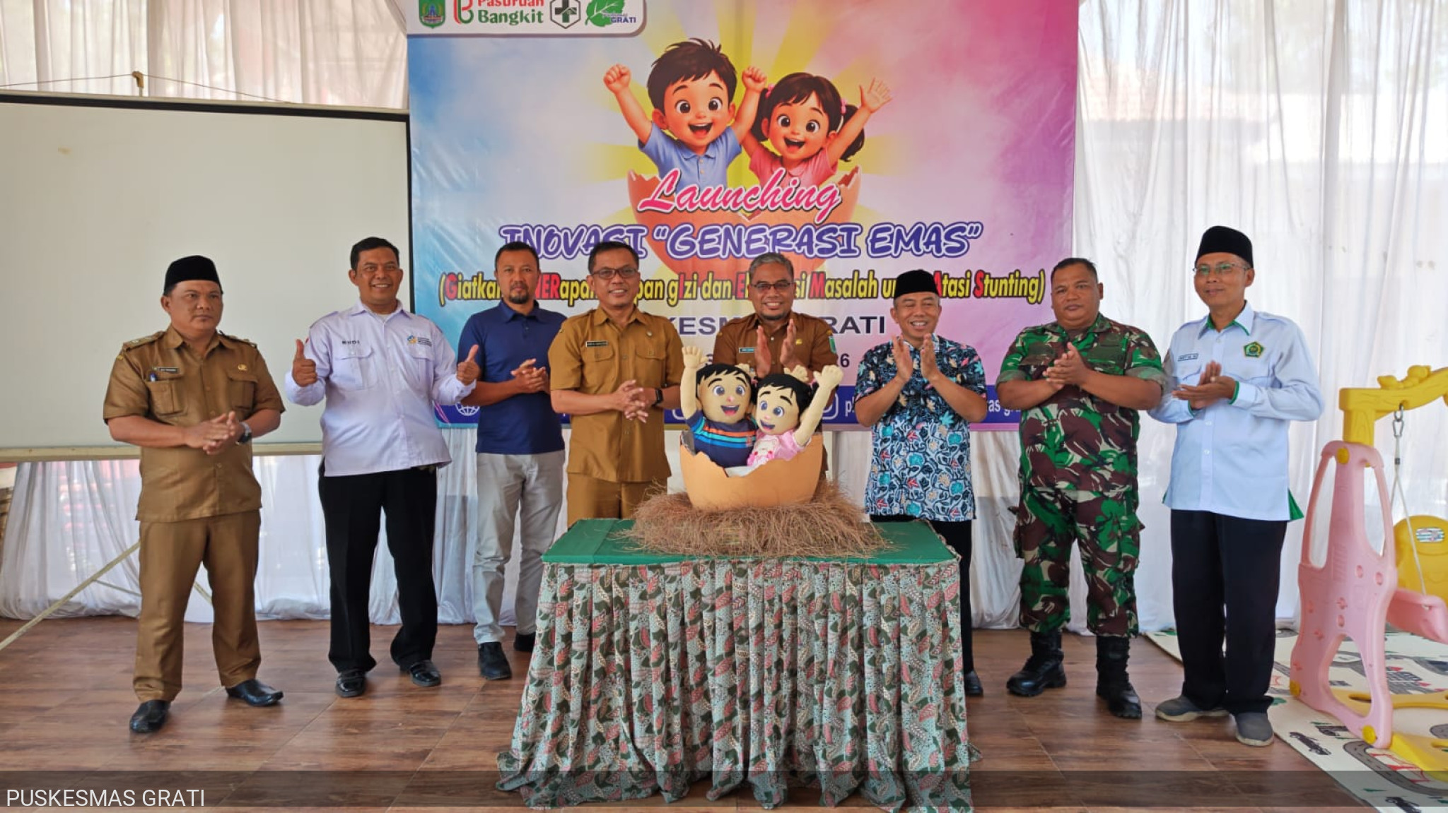 PUSKESMAS GRATI RESMI LAUNCHING INOVASI “GENERASI EMAS”, WUJUDKAN GENERASI SEHAT DAN BEBAS STUNTING